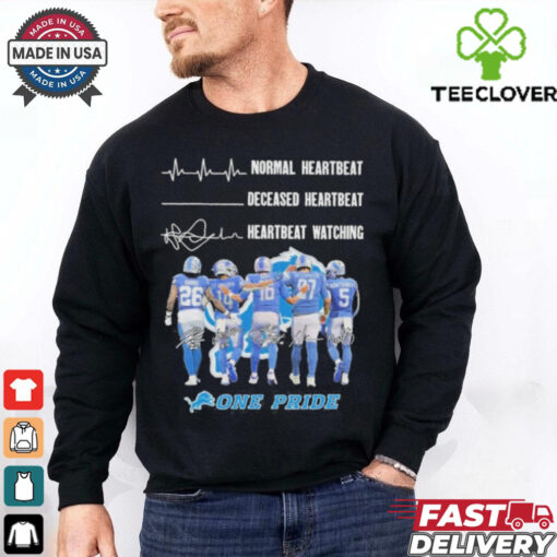 Detroit Lions Crazy Heartbeat Watching Them Playing 2024 T Shirt