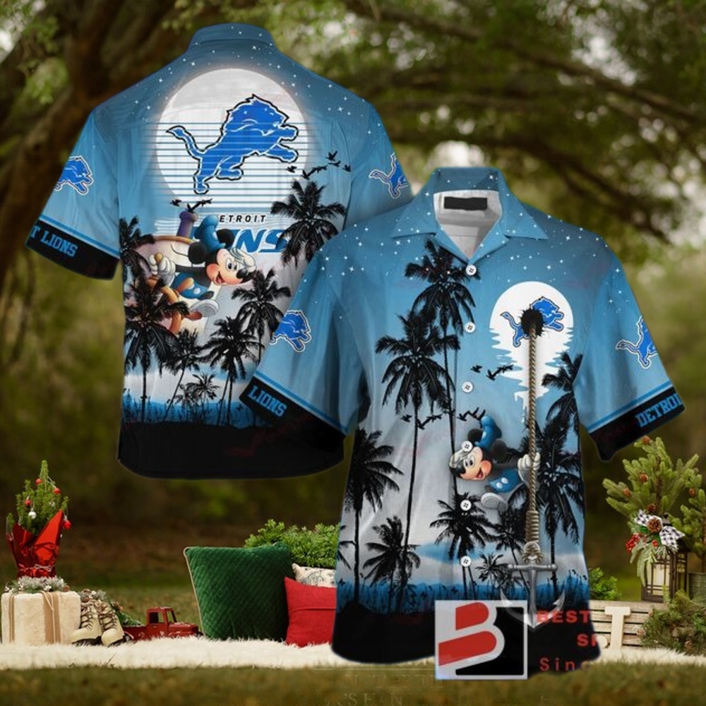 Detroit Lions Custom Funny Hawaiian Shirt Beach Outfit NFL Detroit Lions Custom Funny Hawaiian Shirt Beach Outfit NFL