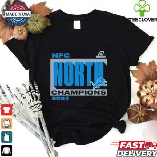 Detroit Lions Fanatics 2024 NFC North Division Champions Conquer T Shirt