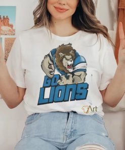 Detroit Lions Football Go Lions Mascot T Shirt