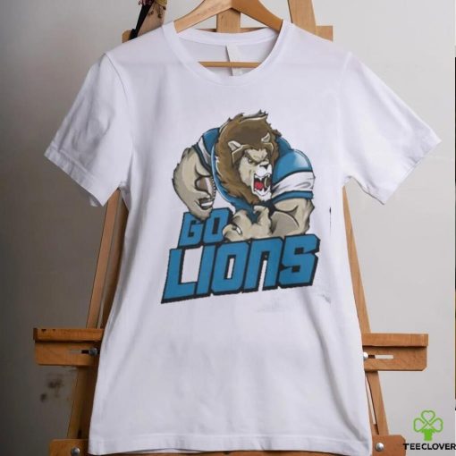 Detroit Lions Football Go Lions Mascot T Shirt