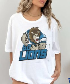 Detroit Lions Football Go Lions Mascot T Shirt