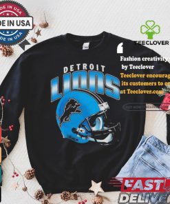 Detroit Lions Gradient Helmet T shirt