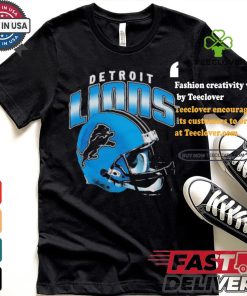 Detroit Lions Gradient Helmet T shirt