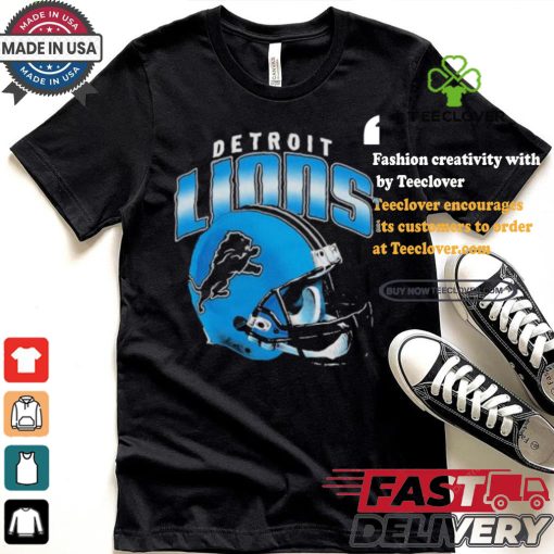 Detroit Lions Gradient Helmet T shirt