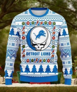 Detroit Lions Grateful Dead Ugly Christmas Sweater Sport Christmas Gift Ideas