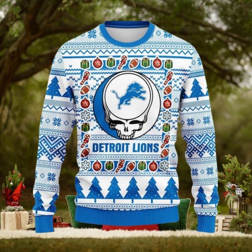 Detroit Lions Grateful Dead Ugly Christmas Sweater Sport Christmas Gift Ideas