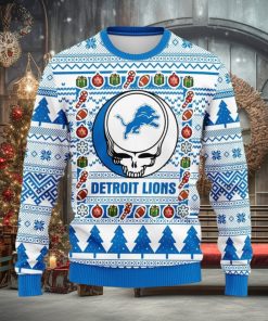 Detroit Lions Grateful Dead Ugly Christmas Sweater Sport Christmas Gift Ideas