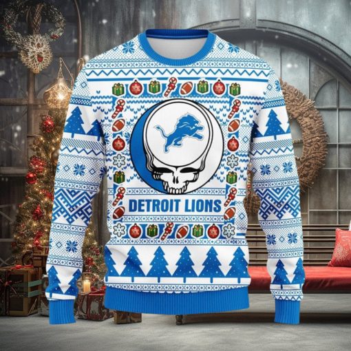 Detroit Lions Grateful Dead Ugly Christmas Sweater Sport Christmas Gift Ideas