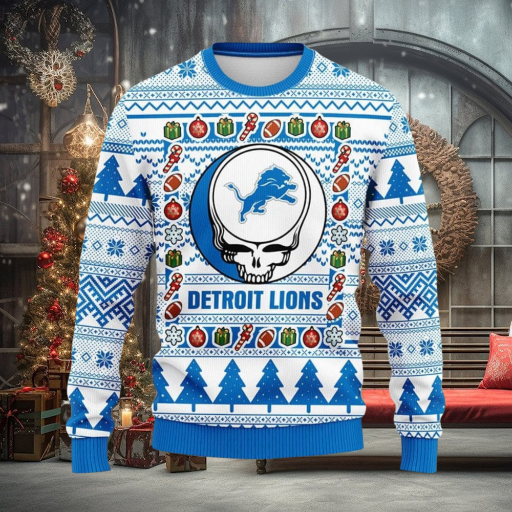 Detroit Lions Grateful Dead Ugly Christmas Sweater Sport Christmas Gift Ideas Detroit Lions Grateful Dead Ugly Christmas Sweater Sport Christmas Gift Ideas