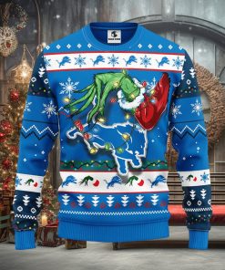 Detroit Lions Grinch Christmas Ugly Sweater