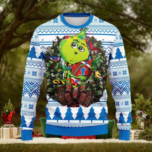 Detroit Lions Grinch Hug Christmas Ugly Sweater