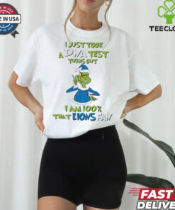 Detroit Lions Grinch Santa I just took a DNA test turns out I am 100_ that Lions fan Christmas shirt