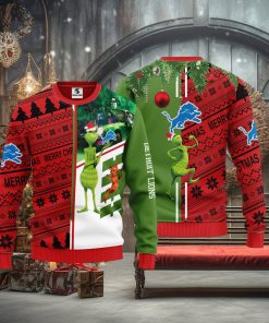 Detroit Lions Grinch & Scooby Doo Christmas Ugly Sweater 1