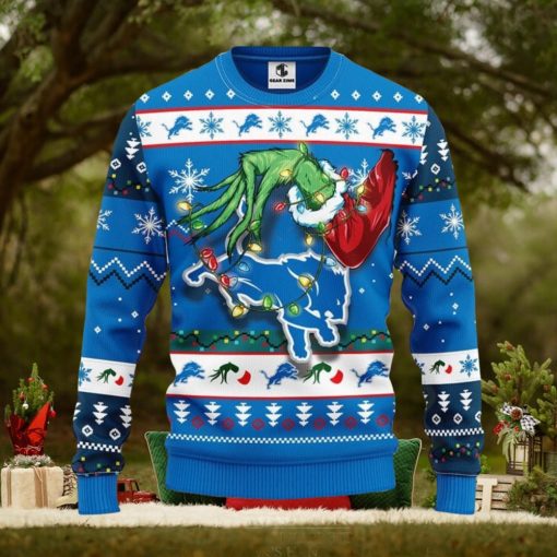 Detroit Lions Grinch Xmas Ugly Christmas Sweater Best Christmas Gift Ideas