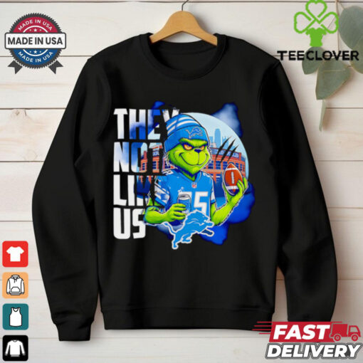 Detroit Lions Grinch they not like us shirt