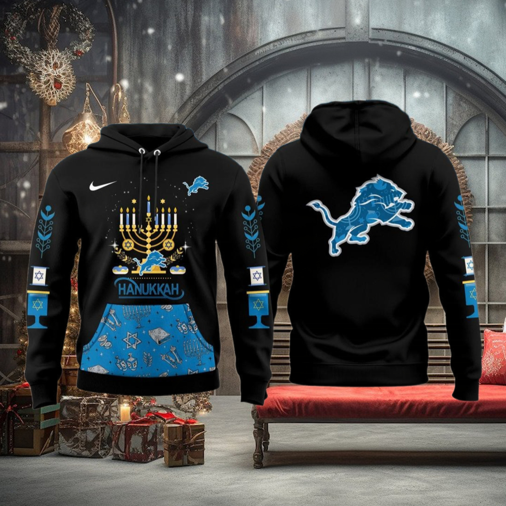 Detroit Lions Happy Hanukkah Limited For Fans Hoodie Detroit Lions Happy Hanukkah Limited For Fans Hoodie