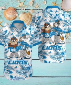 Detroit Lions Hawaiian Shirt Taz and Bugs For NFL Team