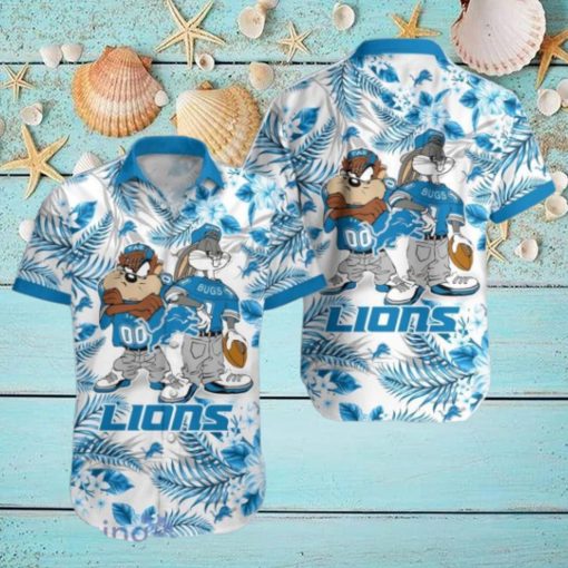 Detroit Lions Hawaiian Shirt Taz and Bugs For NFL Team