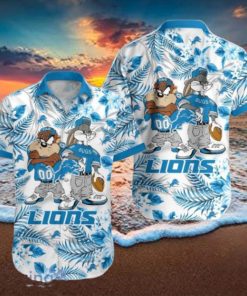 Detroit Lions Hawaiian Shirt Taz and Bugs For NFL Team