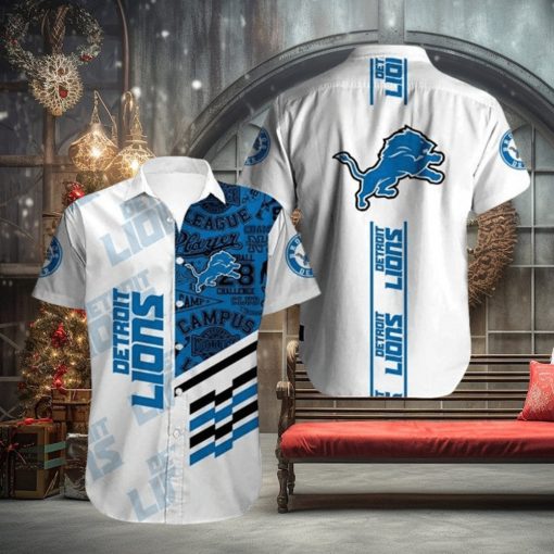 Detroit Lions Hawaiian Short Sleeves Hawaiian Shirt