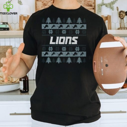 Detroit Lions Holiday Christmas Tree T Shirt