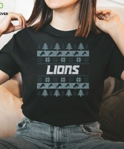 Detroit Lions Holiday Christmas Tree T Shirt