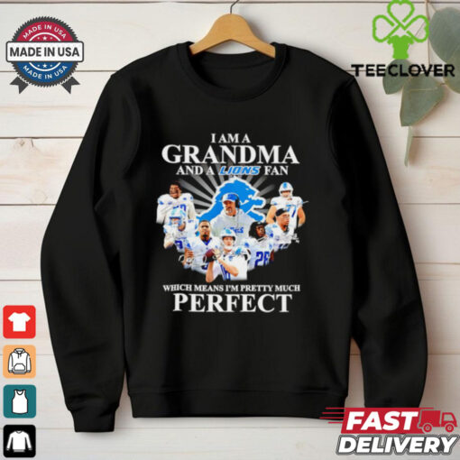 Detroit Lions I am a grandma and a Lions fan perfect shirt