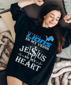 Detroit Lions In My Vien Jesus In My Heart Logo Shirt