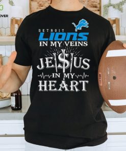 Detroit Lions In My Vien Jesus In My Heart Logo Shirt