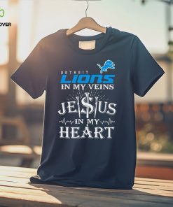 Detroit Lions In My Vien Jesus In My Heart Logo Shirt