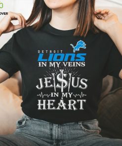 Detroit Lions In My Vien Jesus In My Heart Logo Shirt