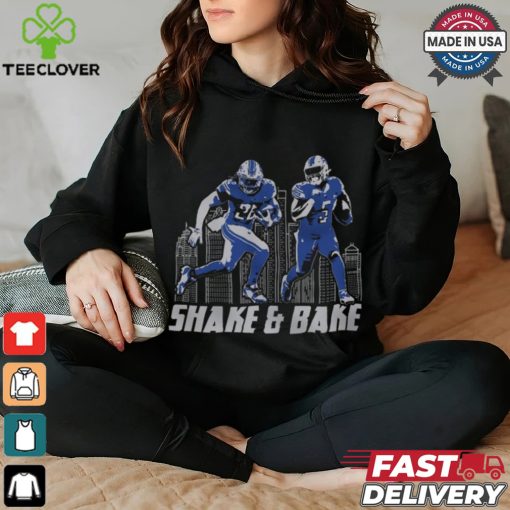 Detroit Lions Jahmyr Gibbs David Montgomery Shake & Bake T Shirt