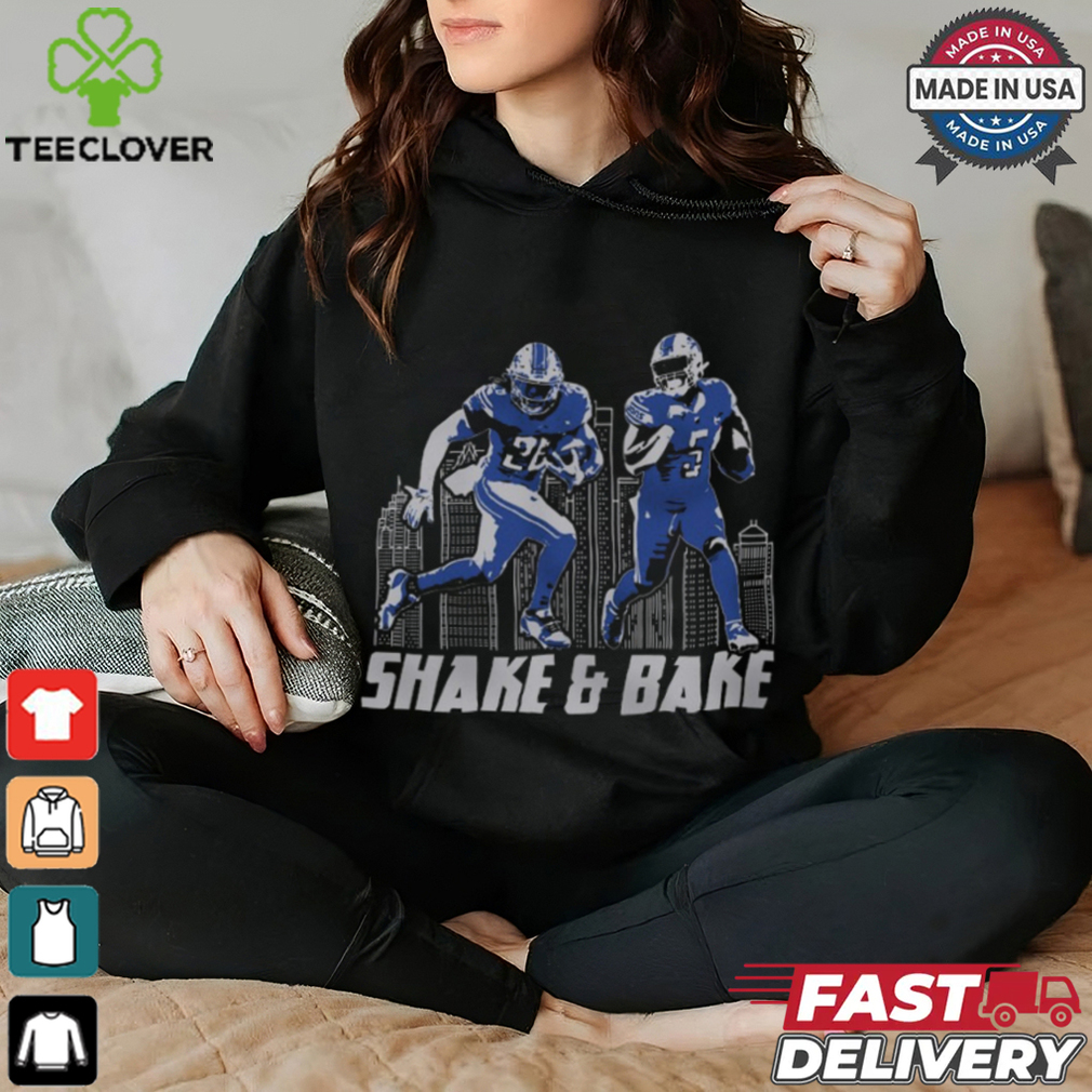 Detroit Lions Jahmyr Gibbs David Montgomery Shake & Bake T Shirt Detroit Lions Jahmyr Gibbs David Montgomery Shake & Bake T Shirt