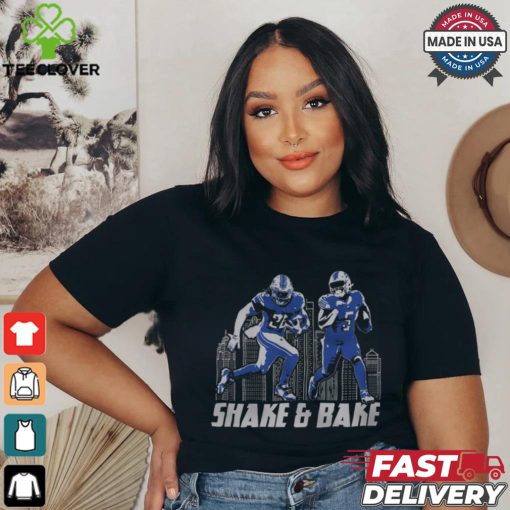 Detroit Lions Jahmyr Gibbs David Montgomery Shake & Bake T Shirt