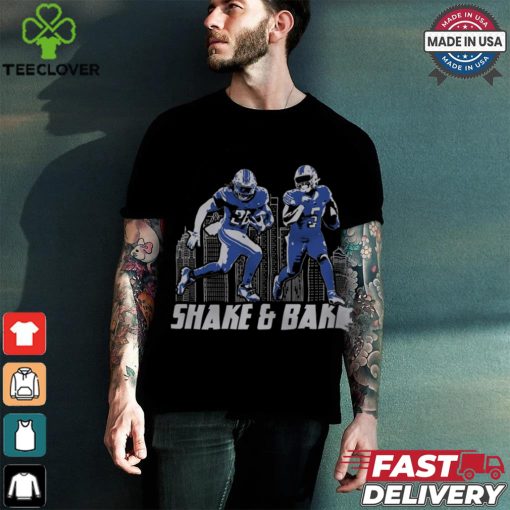 Detroit Lions Jahmyr Gibbs David Montgomery Shake & Bake T Shirt