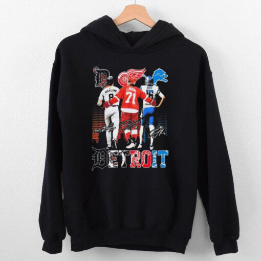 Detroit Lions Jared Goff Red Wings Dylan Larkin Detroit Tigers Matt Vierling Signatures hoodie, sweater, longsleeve, shirt v-neck, t-shirt