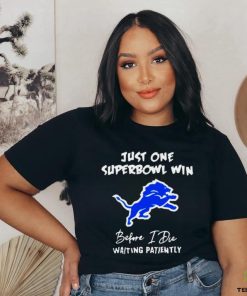 Detroit Lions Just one superbowl win before I die waiting patiently 2023 hoodie, sweater, longsleeve, shirt v-neck, t-shirt