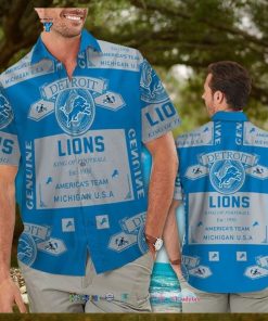 Detroit Lions King Of Football Americas Team Hawaiian Shirt