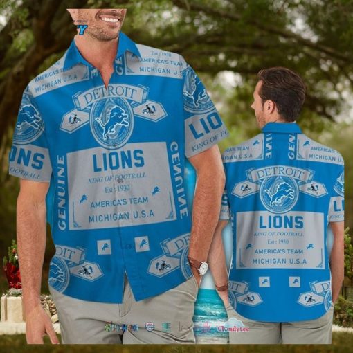 Detroit Lions King Of Football Americas Team Hawaiian Shirt