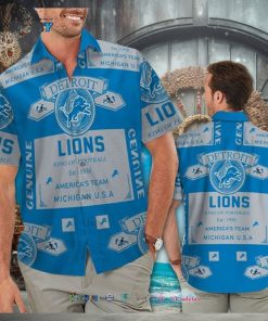 Detroit Lions King Of Football Americas Team Hawaiian Shirt