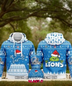 Detroit Lions Merry Christmas Ugly Hoodie Sweatshirt