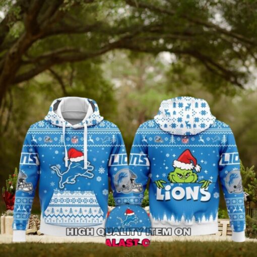 Detroit Lions Merry Christmas Ugly Hoodie Sweatshirt