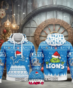 Detroit Lions Merry Christmas Ugly Hoodie Sweatshirt