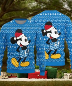 Detroit Lions Mick Mouse Christmas Pattern Knitted Ugly Christmas Sweater AOP Gift For Men And Women