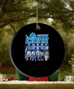 Detroit Lions Montgomery St. Brown Goff But Crimson Jahmyr Gibbs Signatures Ornament