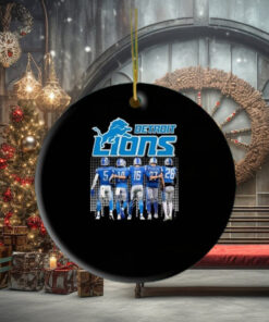 Detroit Lions Montgomery St. Brown Goff But Crimson Jahmyr Gibbs Signatures Ornament