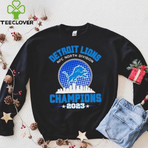 Detroit Lions NFC North Division Champions 2023 skyline city hoodie, sweater, longsleeve, shirt v-neck, t-shirt