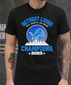 Detroit Lions NFC North Division Champions 2023 skyline city hoodie, sweater, longsleeve, shirt v-neck, t-shirt