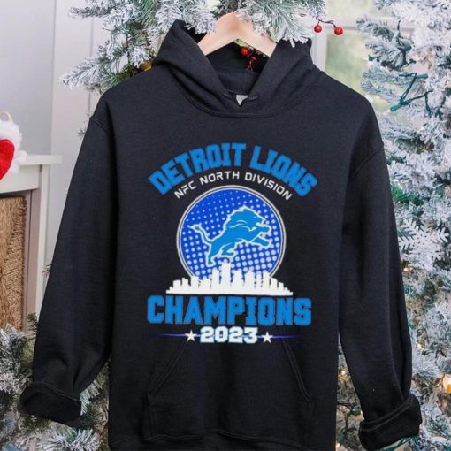 Detroit Lions NFC North Division Champions 2023 skyline city hoodie, sweater, longsleeve, shirt v-neck, t-shirt